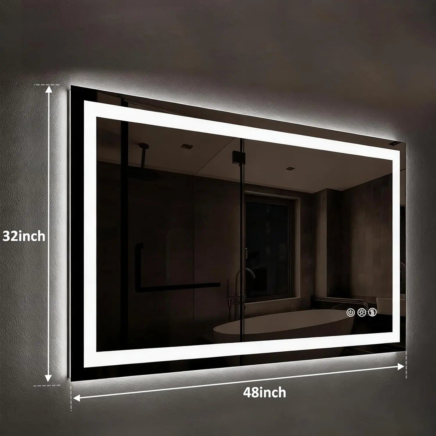 Standard Sleek Backlit LED Bathroom Mirror 