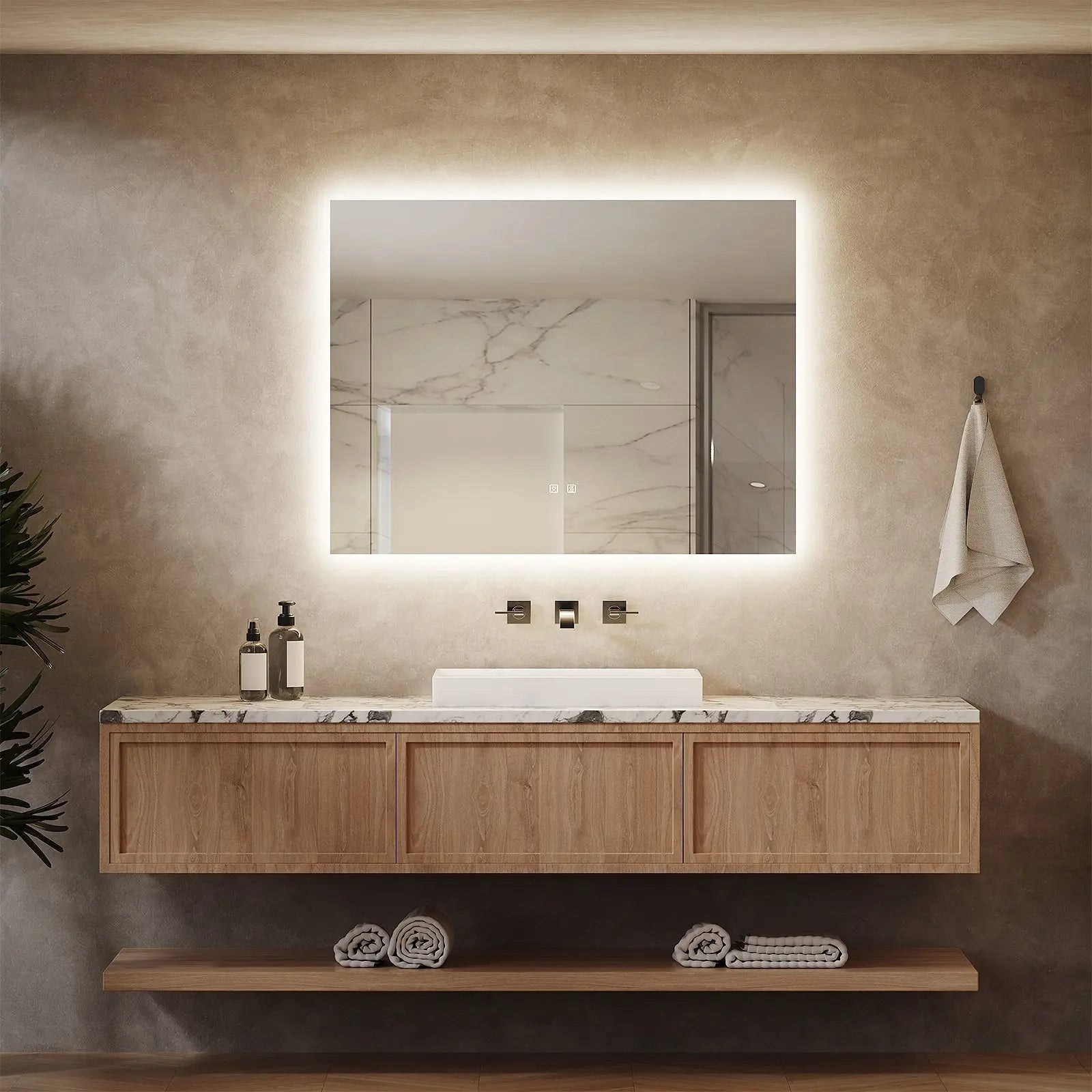 Rectangular LED Bathroom Mirrors