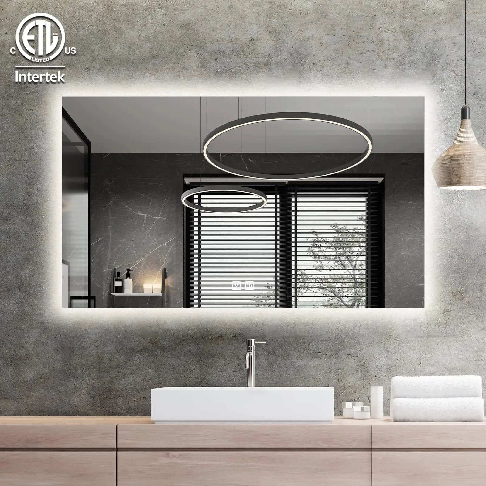 Standard Sleek Backlit LED Bathroom Mirror 