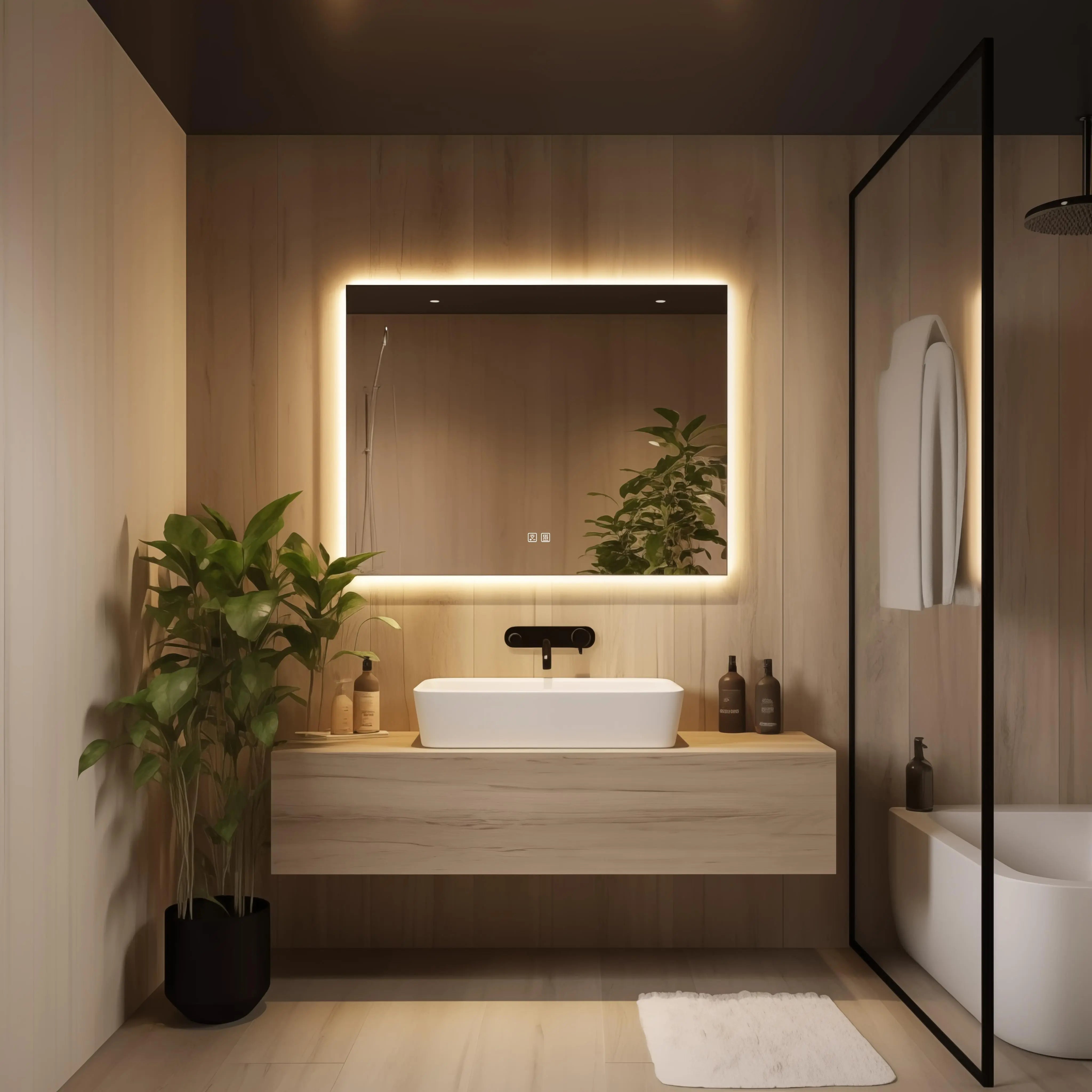 Standard Sleek Backlit LED Bathroom Mirror 