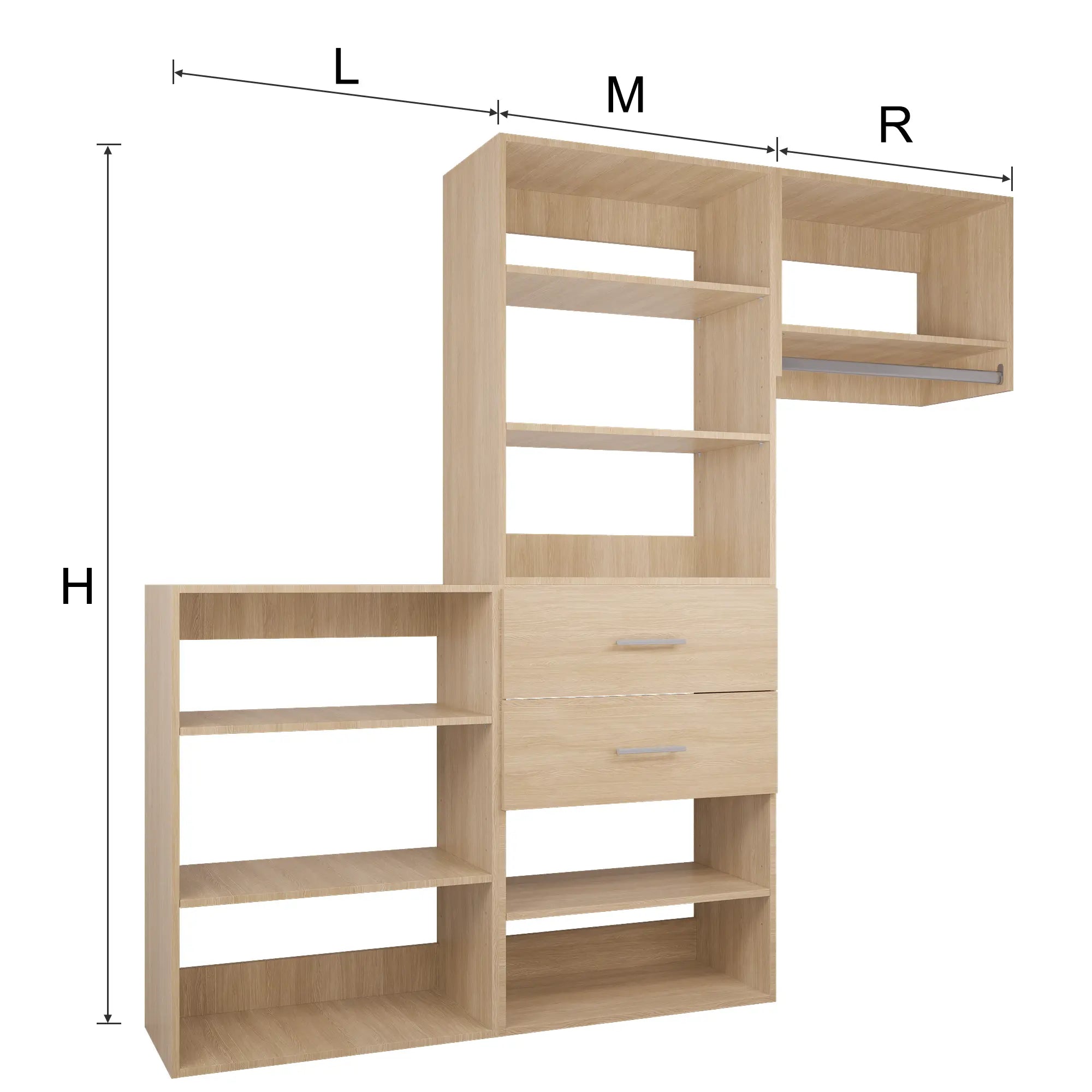 Walk-In Closet System (With Drawers) 