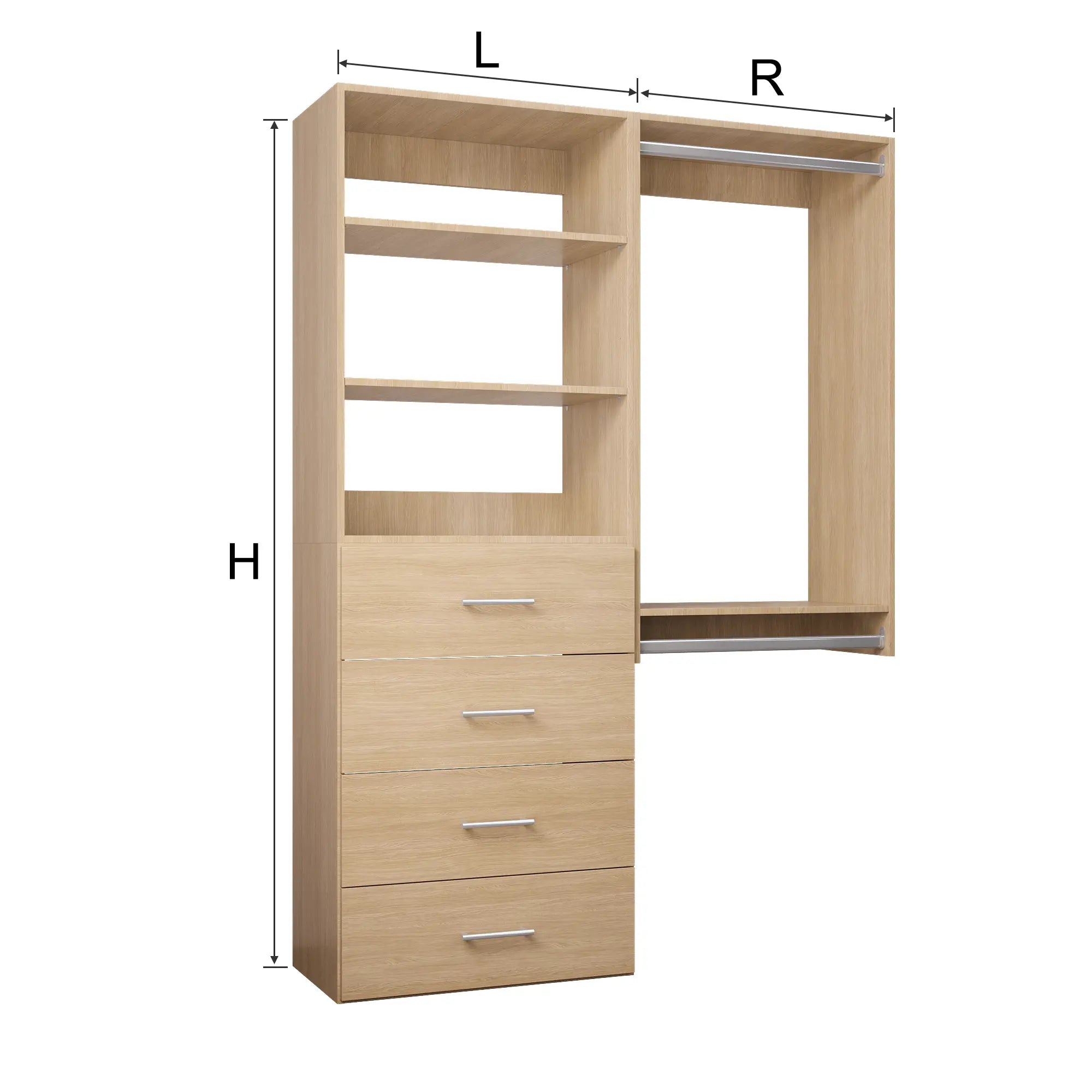 White CLoset System With Drawers 
