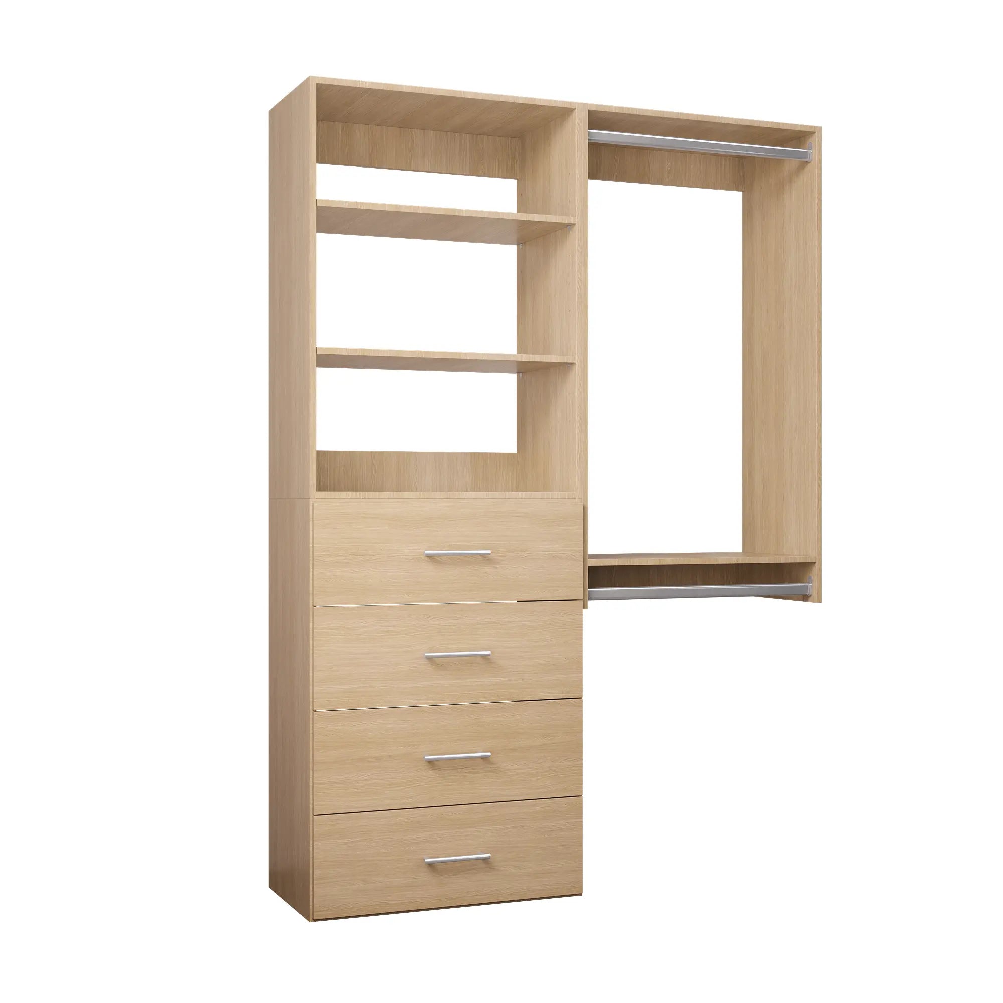White CLoset System With Drawers 