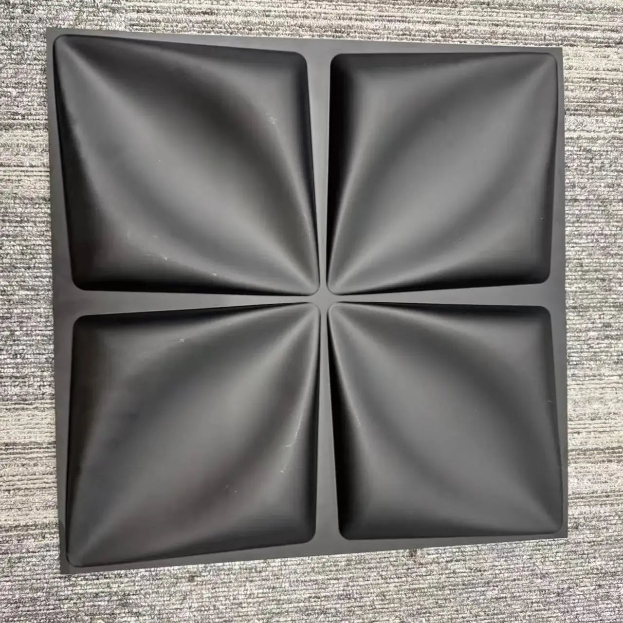 Black Flower Textured PVC Wall Panels Tiles Cover 32 Sq Ft 