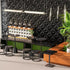 Black Flower Textured PVC Wall Panels Tiles Cover 32 Sq Ft 