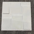 White Squares Textured PVC Wall Panels Tiles Cover 32 Sq Ft 