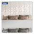 White Squares Textured PVC Wall Panels Tiles Cover 32 Sq Ft 