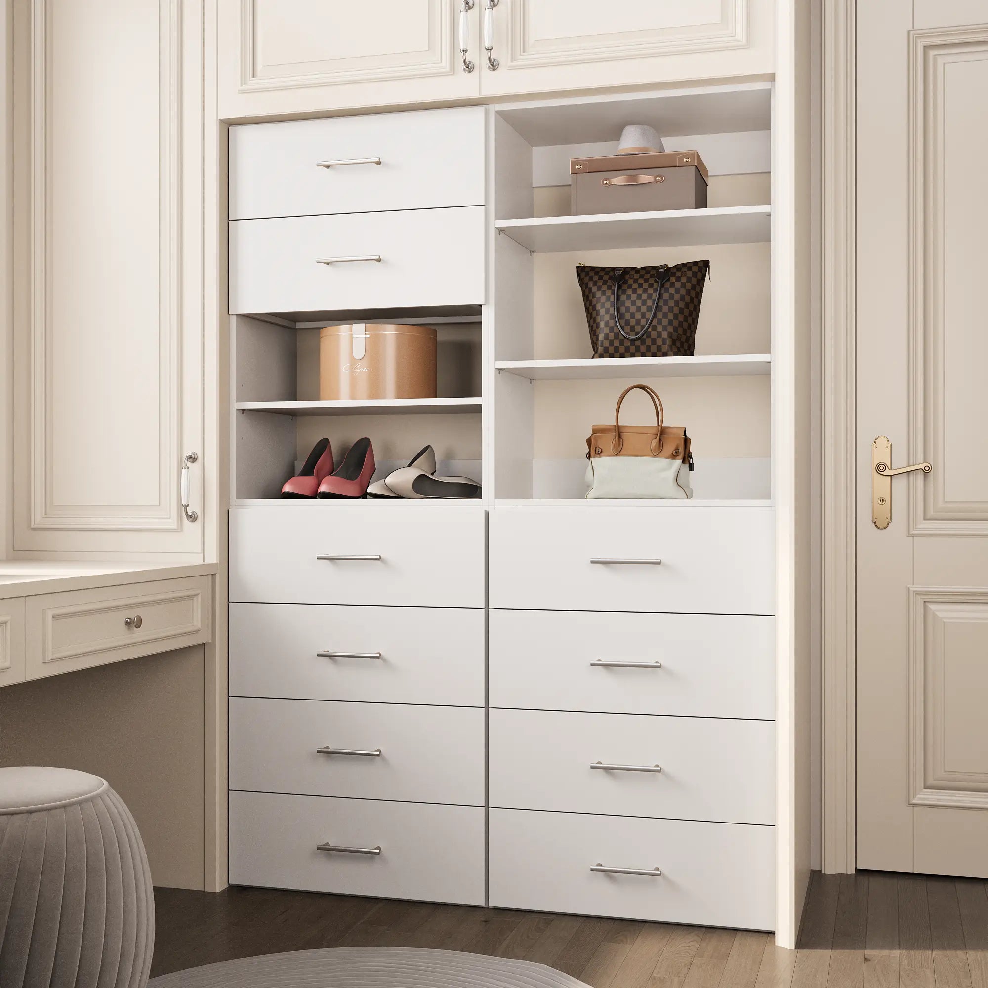 YChoiceMe 10 Drawer Shelf Closet Tower 