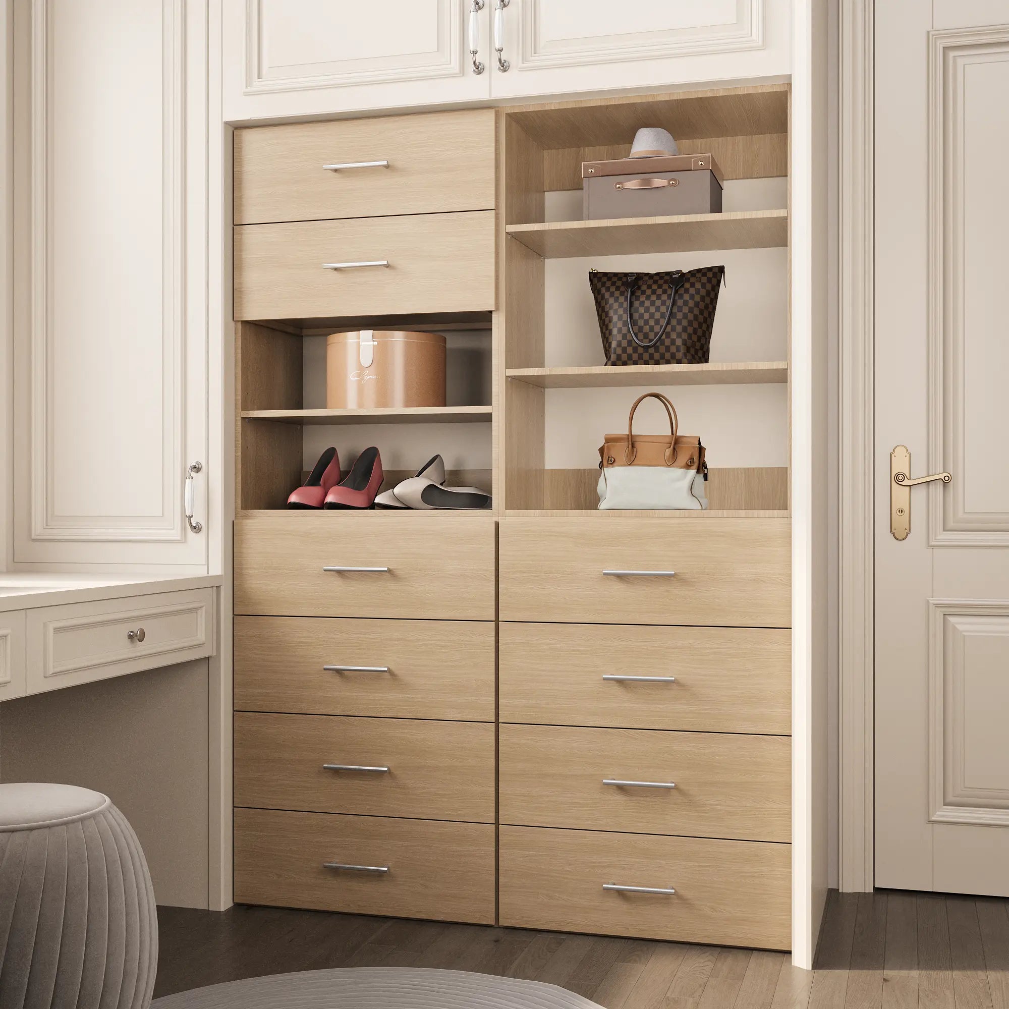 YChoiceMe 10 Drawer Shelf Closet Tower 