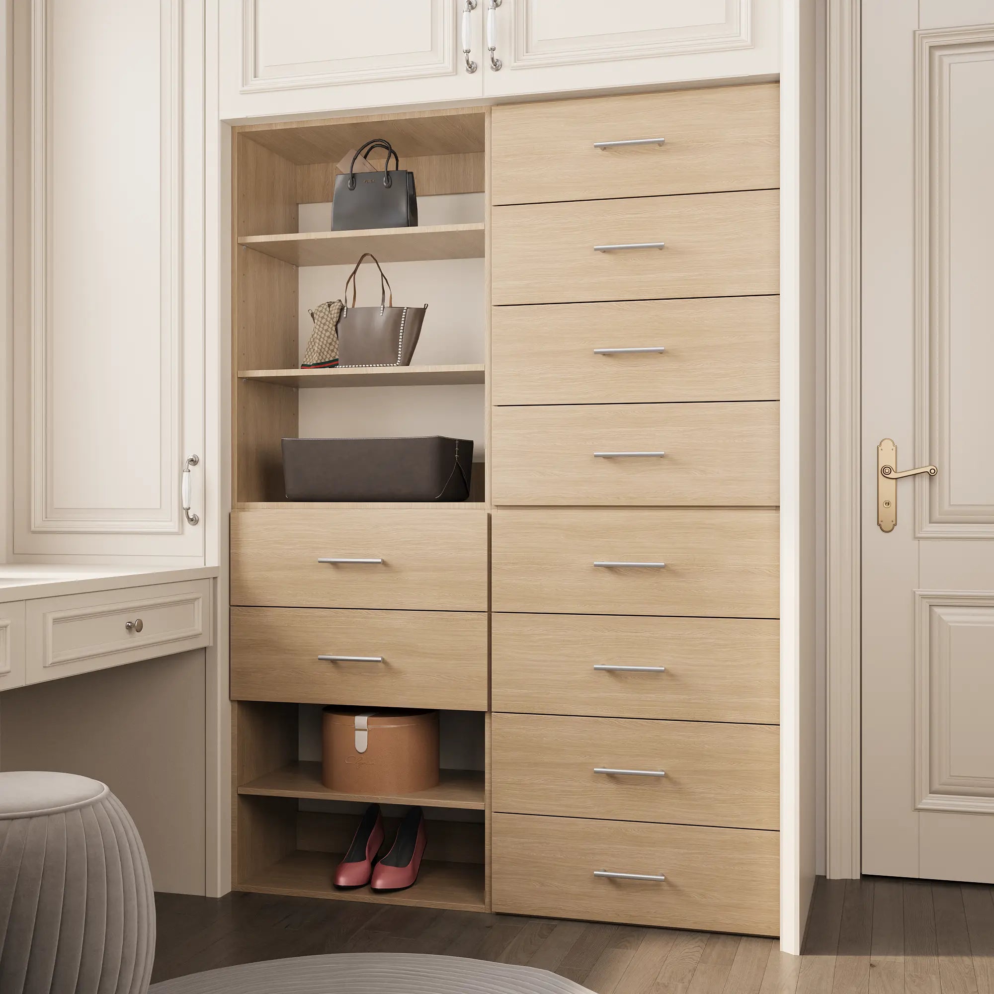 YChoiceMe 2-Piece Entry Door Wardrobe 