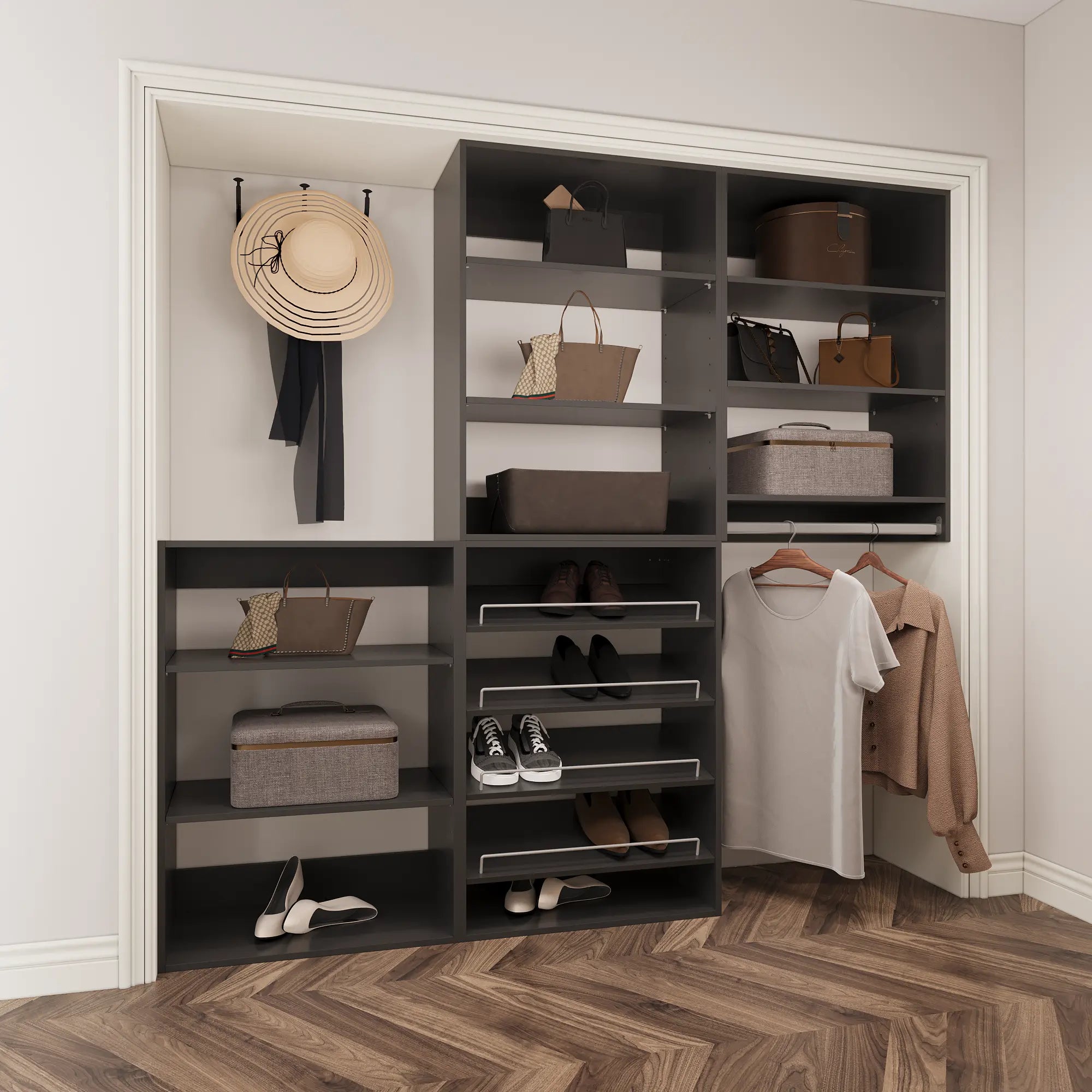 YChoiceMe Simple Style Open Wardrobe 