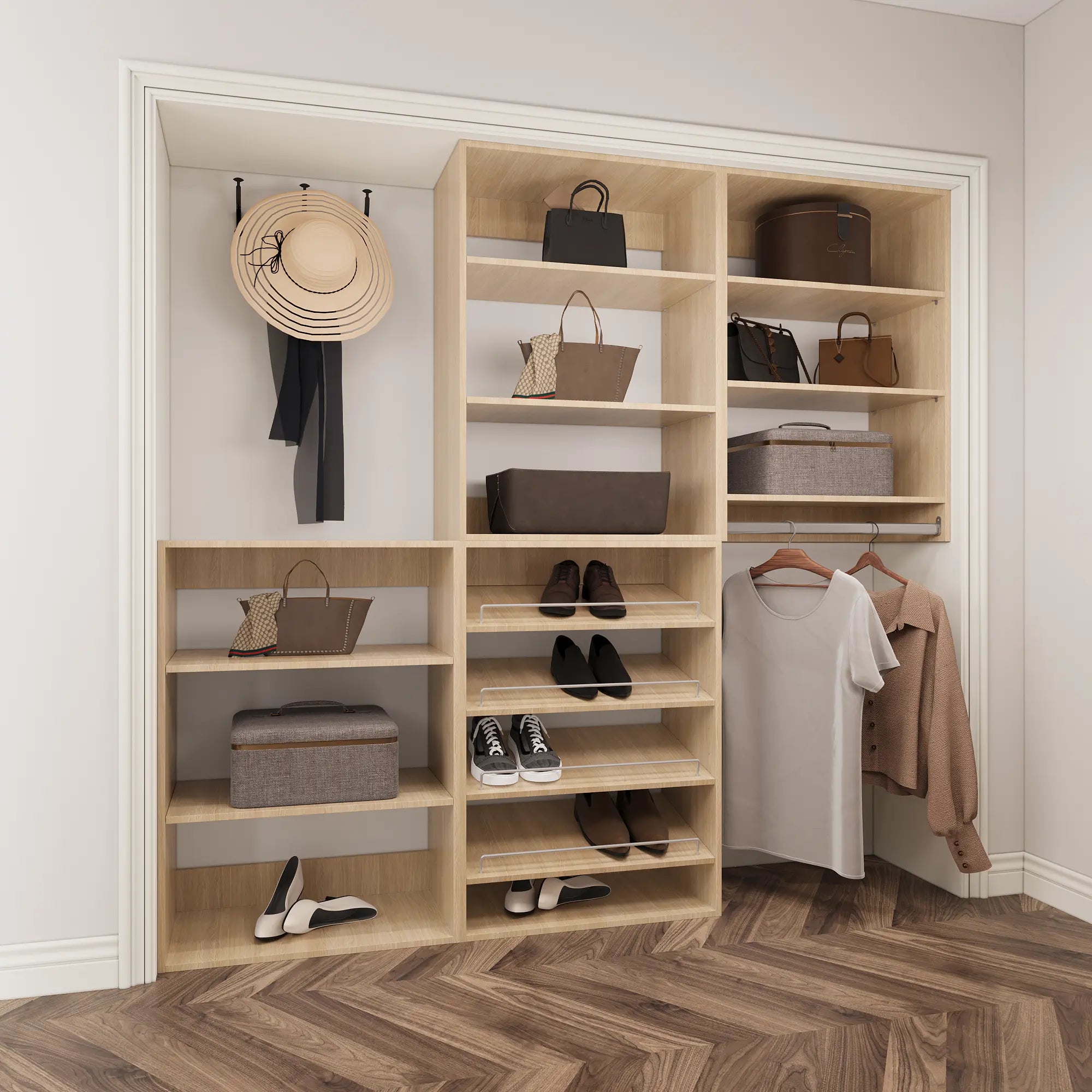 YChoiceMe Simple Style Open Wardrobe 