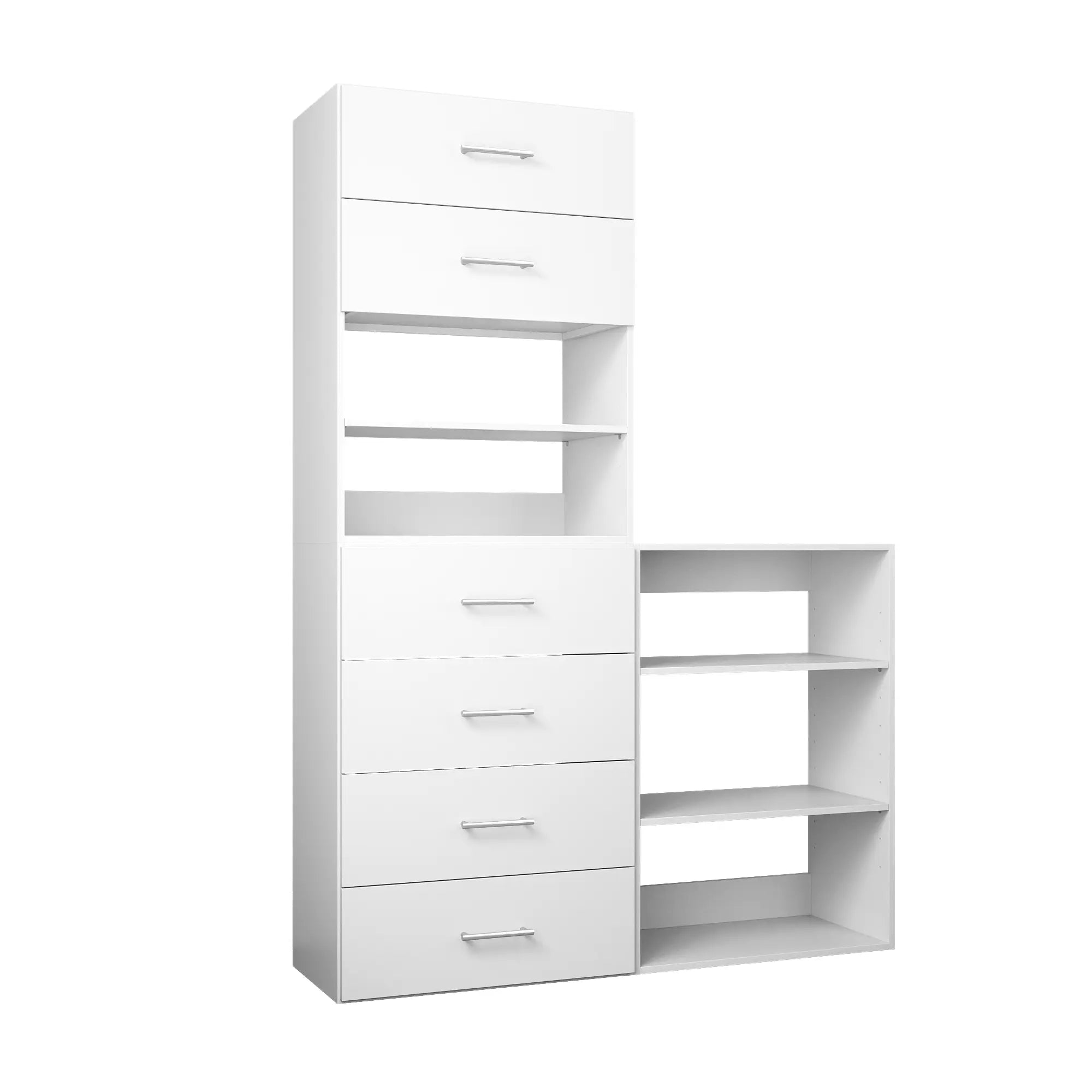 YChoiceMe Two-Piece Storage Cabinet With Drawers 