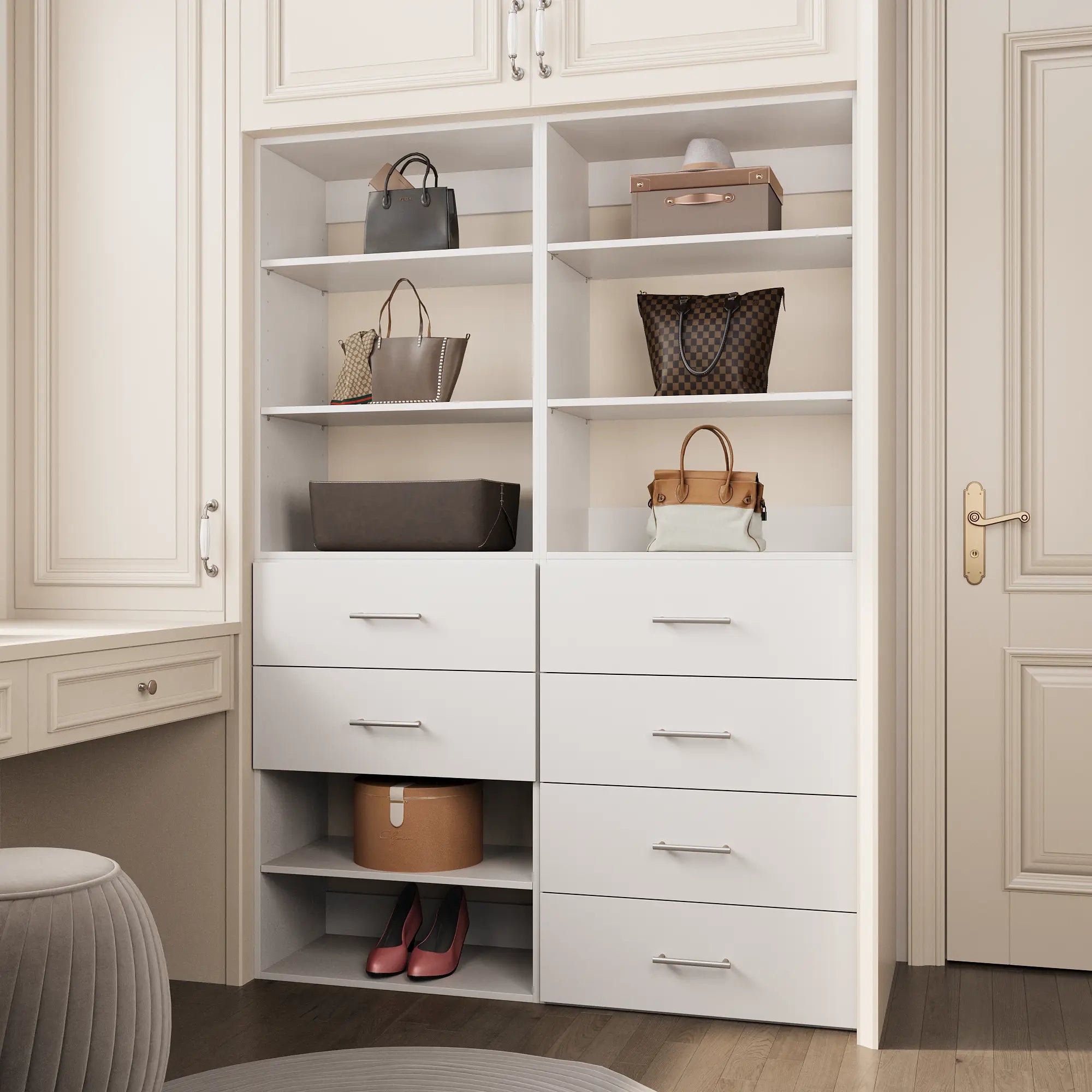 YChoiceMe White 6 Drawer Wardrobe 