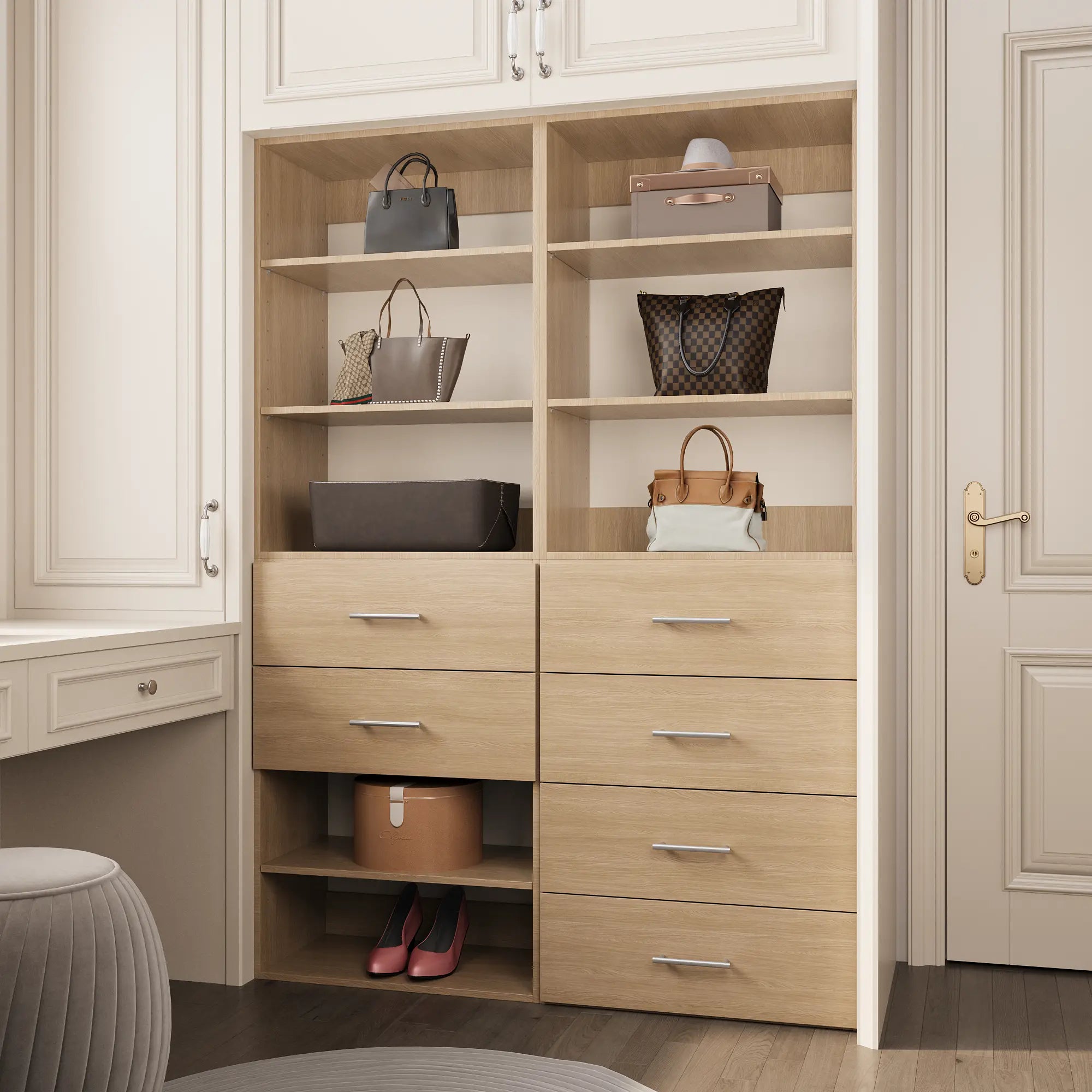 YChoiceMe White 6 Drawer Wardrobe 