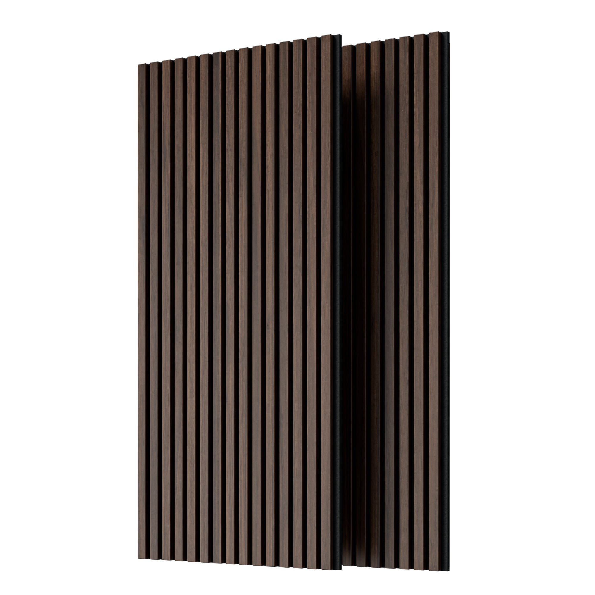 MDF Dark Walnut Acoustic Slat Wood Wall Panels